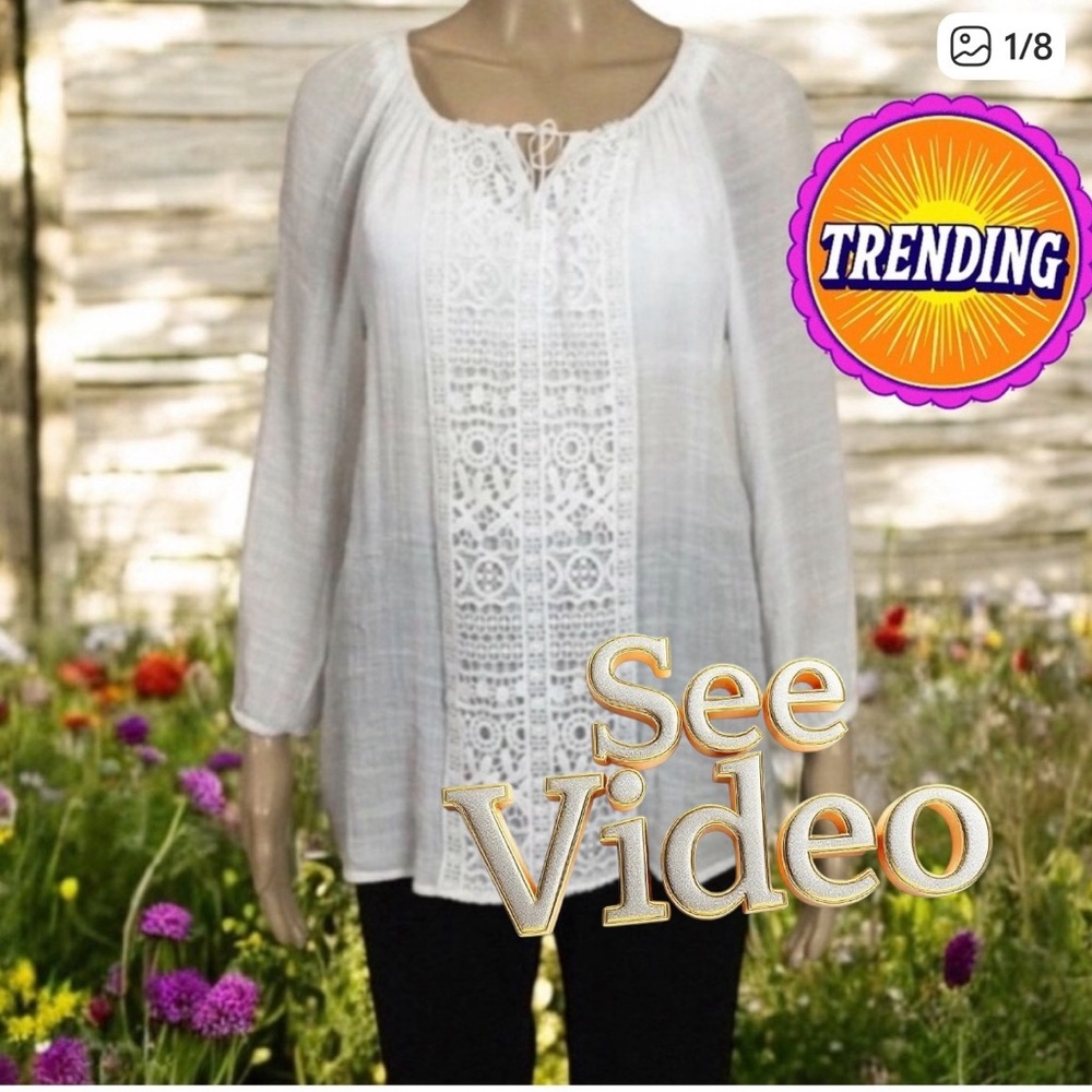 👛 2/$20 ZAC & RACHEL Pull On Peasant Style Blouse